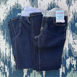 Girls size 7 Cat & Jack Stretch Skinny Jeans - 2 pair bundle-1 NWT, 1 in EUC 💕